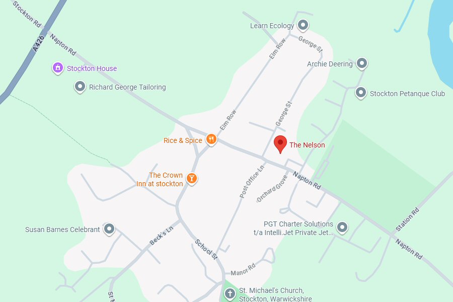 The Nelson Darts Coaching Venue Road Map - Click for Google Map